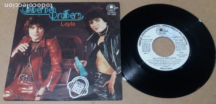 Discos de vinilo: VALVERDE BROTHERS / LAYLA / SINGLE 7 PULGADAS - Foto 1