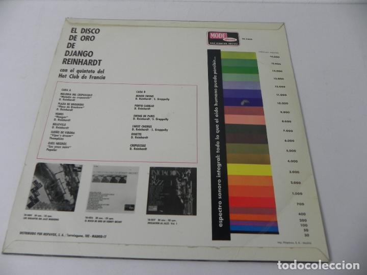 Discos de vinilo: LP DJANGO REINHARDT (EL DISCO DE ORO) MODE DISCOS-1967 - Foto 4