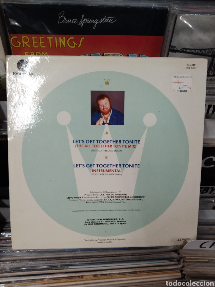 Discos de vinilo: Steve walsh lets get together tonite - Foto 2