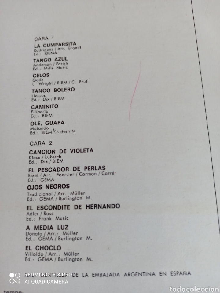 Discos de vinilo: Tangos espectaculares. Werner M&uuml;ller y su orquesta - Foto 2