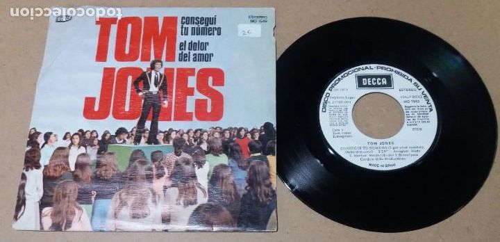 Discos de vinilo: TOM JONES / CONSEGUI TU NUMERO / SINGLE 7 PULGADAS - Foto 1