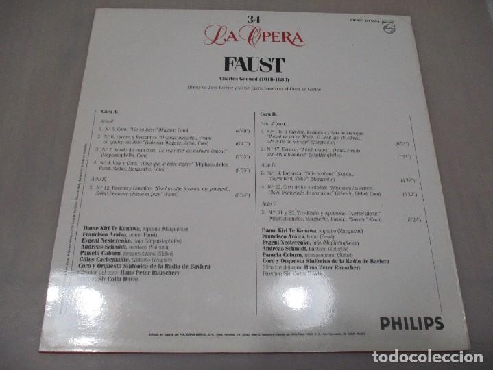 Discos de vinilo: FAUST (Colecci&oacute;n La &Oacute;pera N&ordm; 34 ) DI1712 - Foto 2
