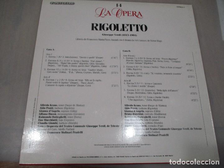 Discos de vinilo: RIGOLETTO Colecci&oacute;n La &Oacute;pera N&ordm; 14 DI1728 - Foto 2