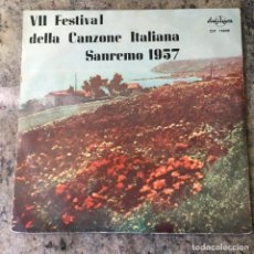 Disques de vinyle: VII FESTIVAL DELLA CANZONE ITALIANA SANREMO 1957 - 10 PULGADAS . 1958 DURIUM. Lote 310367473