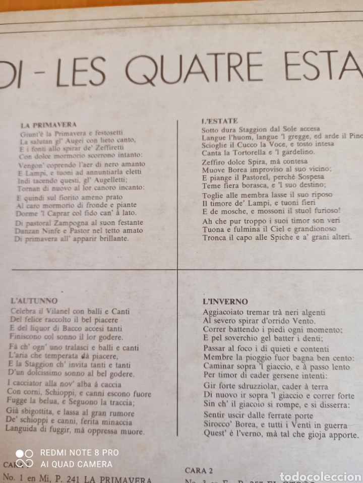 Discos de vinilo: Vivaldi, les quatre estacions - Foto 3