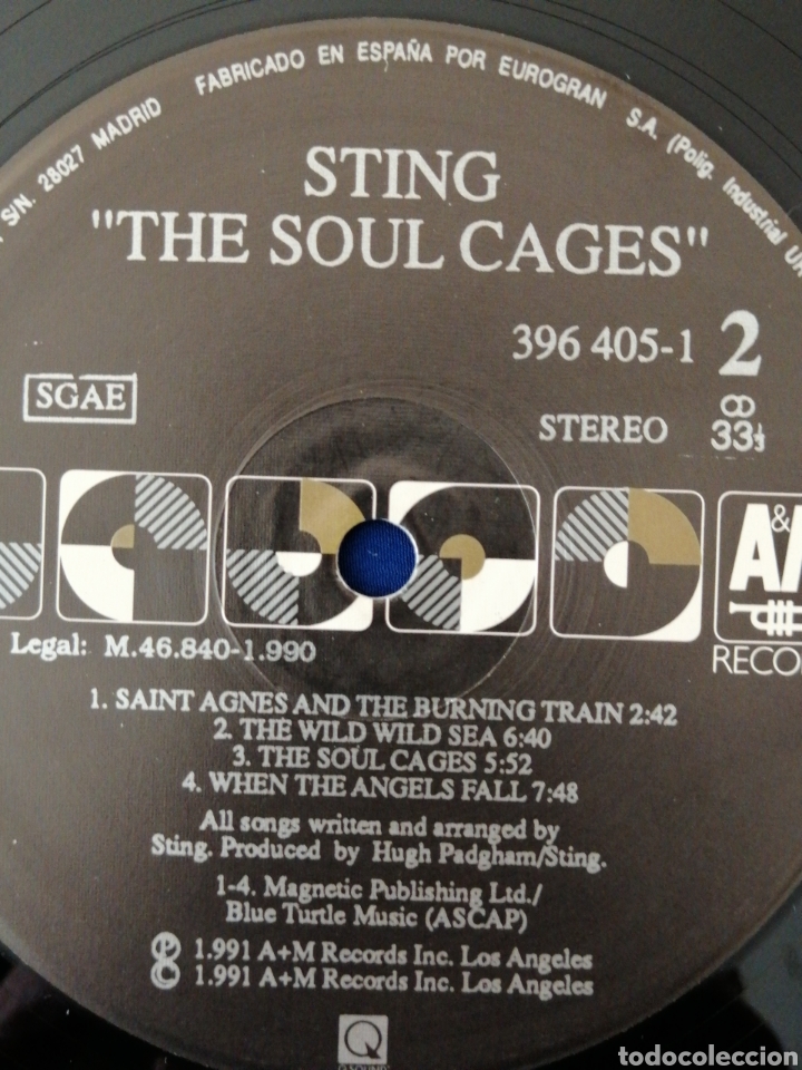 Discos de vinilo: STING THE SOUL CAGES - Foto 5