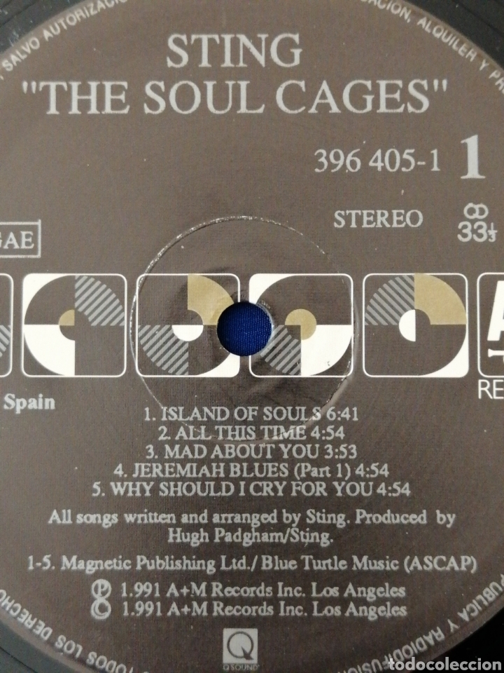 Discos de vinilo: STING THE SOUL CAGES - Foto 7