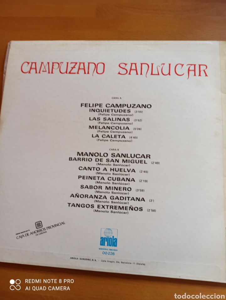 Discos de vinilo: Campuzano Sanl&uacute;car - Foto 2