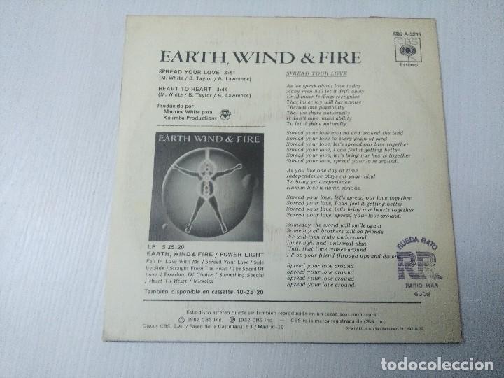 Discos de vinilo: EARTH WIND & FIRE/SPREAD YOUR LOVE/SINGLE PROMOCIONAL. - Foto 3