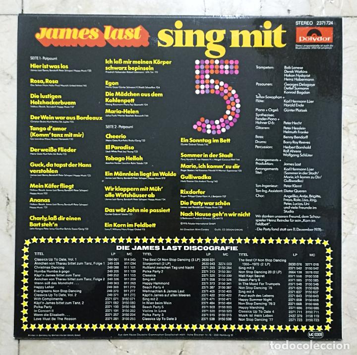 Discos de vinilo: LP JAMES LAST - SING MIT 5 - POLYDOR 1976 - Foto 2