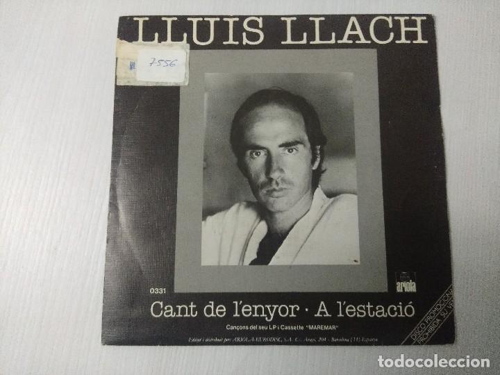 Discos de vinilo: LLUIS LLACH/CANT DE LENYOR/SINGLE PROMOCIONAL. - Foto 1