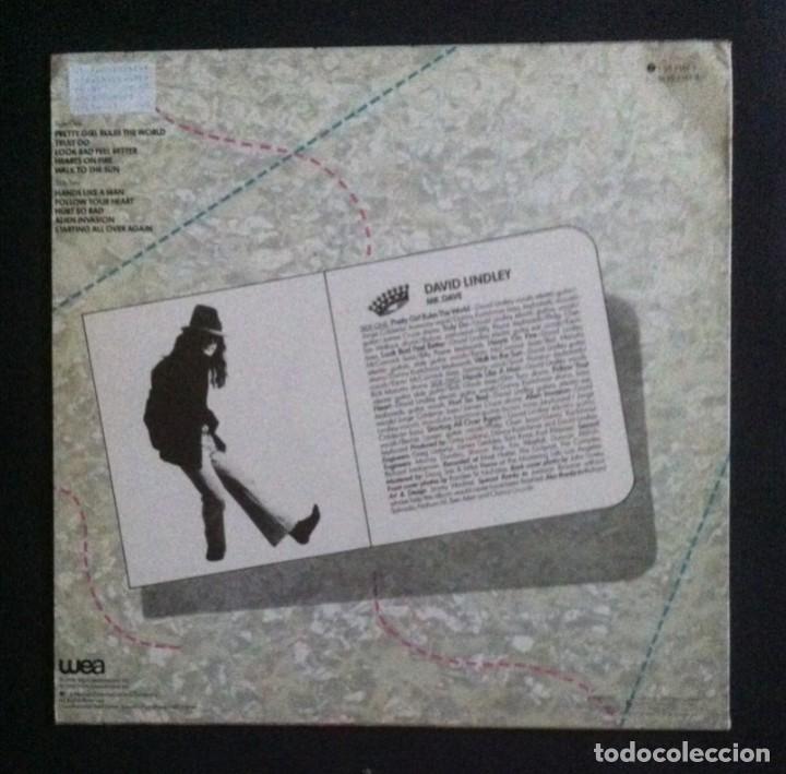 Discos de vinilo: DAVID LINDLEY - Mr. Dave - LP 1985 - WEA - Foto 2