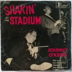 Discos de vinil: JOHNNY O'KEEFE. SHAKIN AT THE STADIUM. WILD ONE/ AIN'T THAT A SHAME/ SILHOUETTES/ LITTLE BITTY. 1958. Lote 310475188