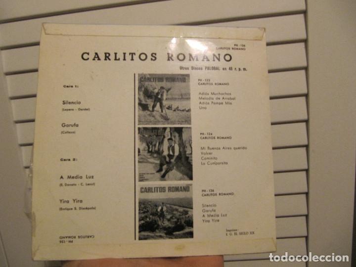 Discos de vinilo: CARLITOS ROMANO - SILENCIO +3 - Foto 2