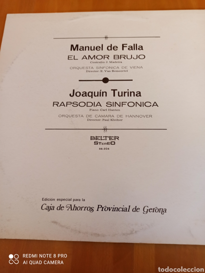 Discos de vinilo: Falla. Orquesta Sinf&oacute;nica de Viena - Foto 2