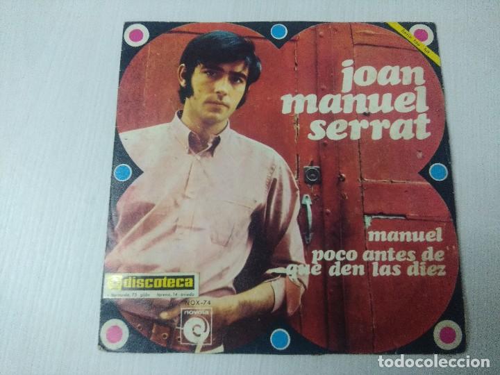 Discos de vinilo: SERRAT/MANUEL/SINGLE. - Foto 1