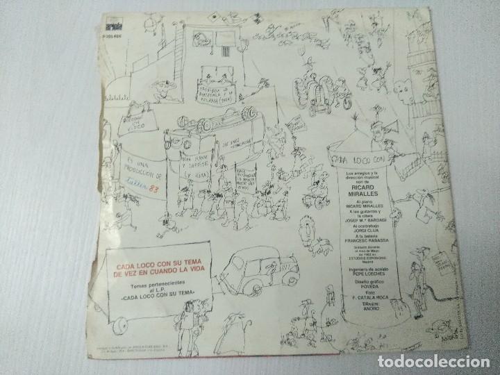 Discos de vinilo: SERRAT/CADA LOCO CON SU TEMA/SINGLE. - Foto 3
