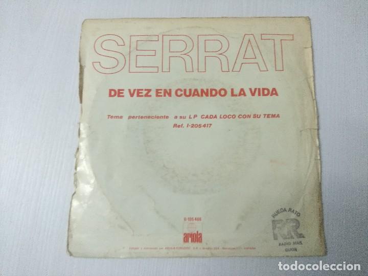 Discos de vinilo: SERRAT/CADA LOCO CON SU TEMA/SINGLE PROMOCIONAL. - Foto 3