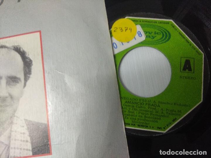 Discos de vinilo: AMANCIO PRADA/SOLO DE LO NEGADO/SINGLE. - Foto 2