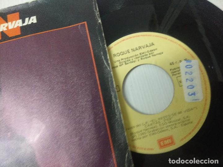 Discos de vinilo: ROQUE NARVAJA/EL RESTO DE MI VIDA/SINGLE. - Foto 2