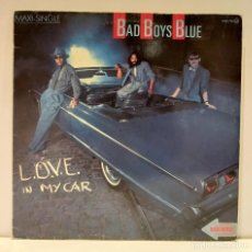 Discos de vinilo: BAD BOYS BLUE - LOVE IN MY CAR / CAR CRASH INSTRUMENTAL. VINILO 12'' (MAXI-SINGLE). CCM2