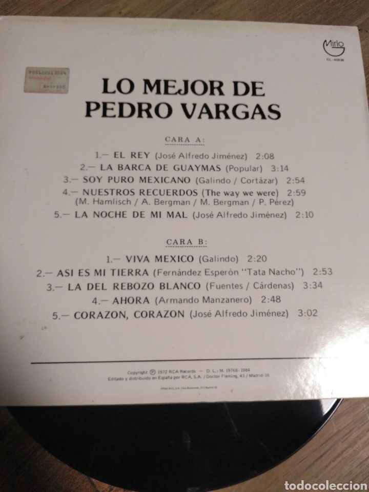 Discos de vinilo: Lo mejor de Pedro Vargas - Foto 2