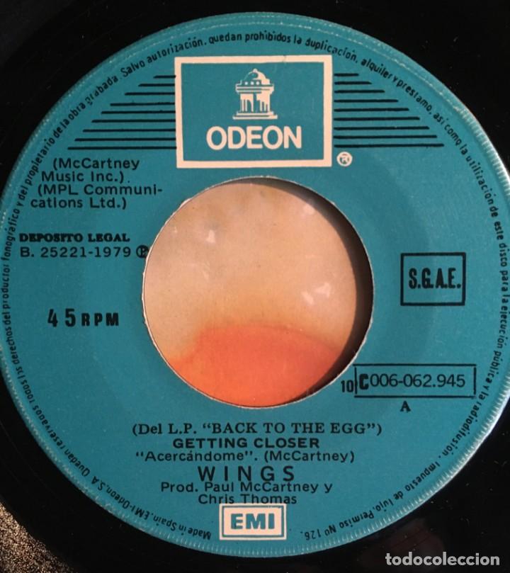 Discos de vinilo: PAUL McCARTNEY and WINGS - getting closer, single 7&rdquo; - Foto 3