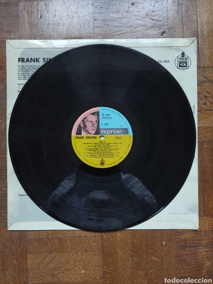 Discos de vinilo: Frank Sinatra - Extra&ntilde;os en la noche y otros &eacute;xitos de pel&iacute;culas - Foto 3