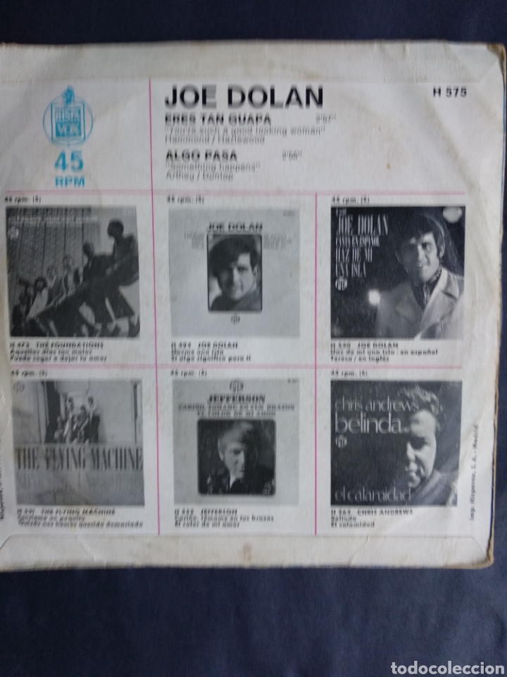 Discos de vinilo: *JOE DOLAN, ERES TAN GUAPA, HISPAVOX, 1970 - Foto 2