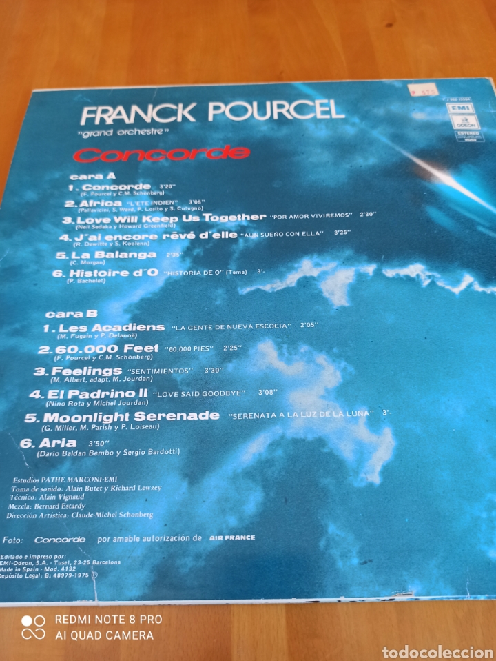 Discos de vinilo: Frank Pourcel, Concorde - Foto 2