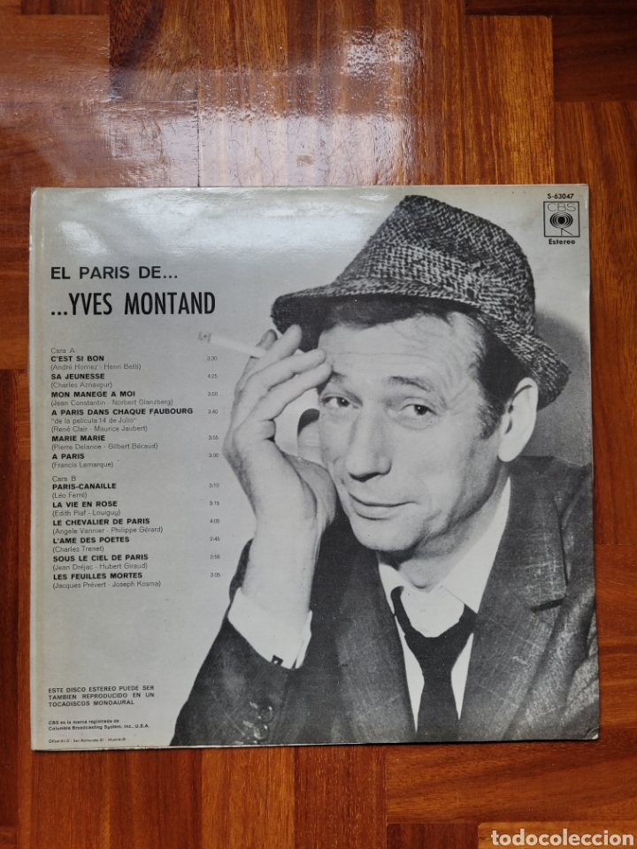 Discos de vinilo: El paris de...Ives Montand Lp - Foto 2