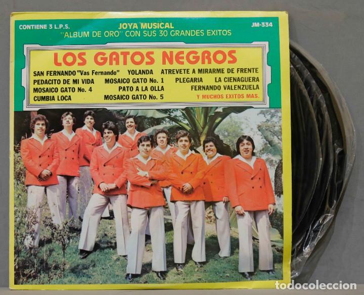 Discos de vinil: 3 LP. LOS GATOS NEGROS. JOYA MUSICAL