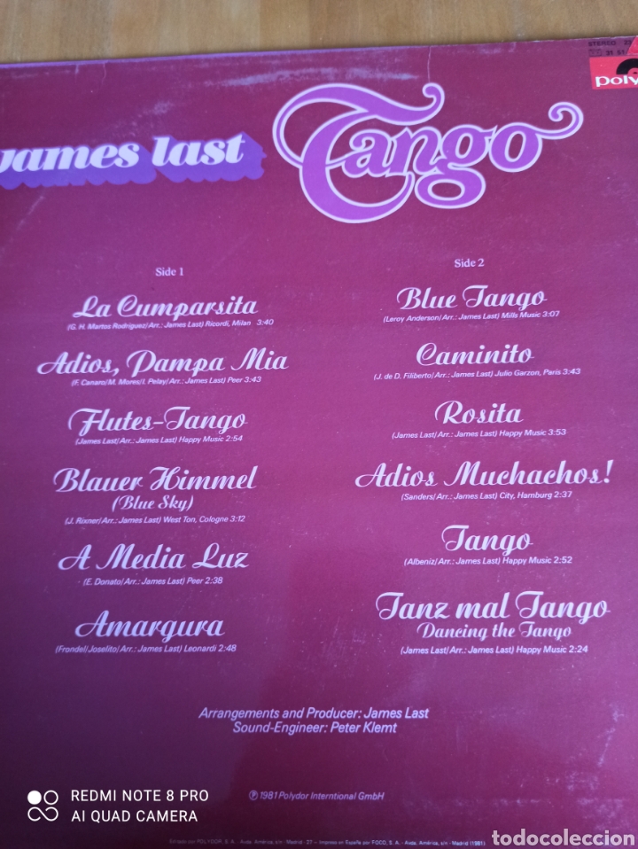 Discos de vinilo: Tango. James Last - Foto 2