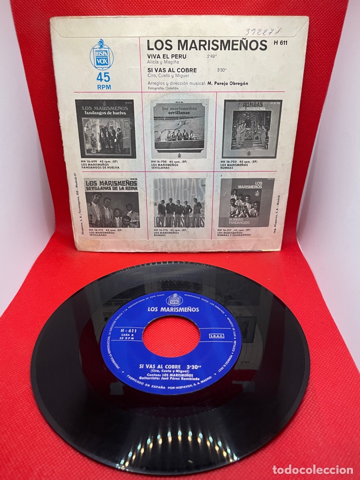 Discos de vinilo: Los Marisme&ntilde;os - Viva El Peru - 1970 - Foto 2