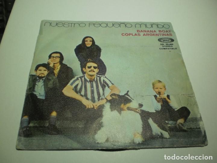 Vinyl-Schallplatten: single nuestro peque&ntilde;o mundo. banana boat. coplas argentinas. movie play 1970 (probado, seminuevo)