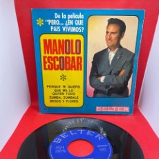 Discos de vinilo: MANOLO ESCOBAR - PORQUE TE QUIERO - 1967