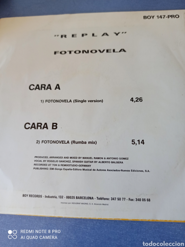 Discos de vinilo: Replay. Fotonovela - Foto 2