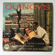 Discos de vinilo: QUINCY JONES WITH HARRY ARNOLD ‎– QUINCY'S HOME AGAIN, SWEDEN 1958 METRONOME. Lote 310894563