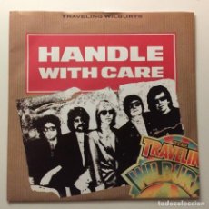 Discos de vinilo: TRAVELING WILBURYS ‎– HANDLE WITH CARE / MARGARITA , UK 1988 WILBURY RECORD CO