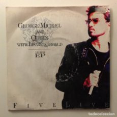 Discos de vinilo: GEORGE MICHAEL AND QUEEN WITH LISA STANSFIELD ‎– FIVE LIVE , UK 1993 PARLOPHONE. Lote 310920008