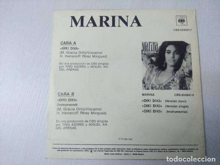Discos de vinilo: MARINA/DIKI DIKI/SINGLE PROMOCIONAL. - Foto 3