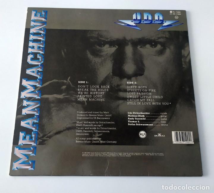 Discos de vinilo: LP U.D.O. - MEAN MACHINE - Foto 2
