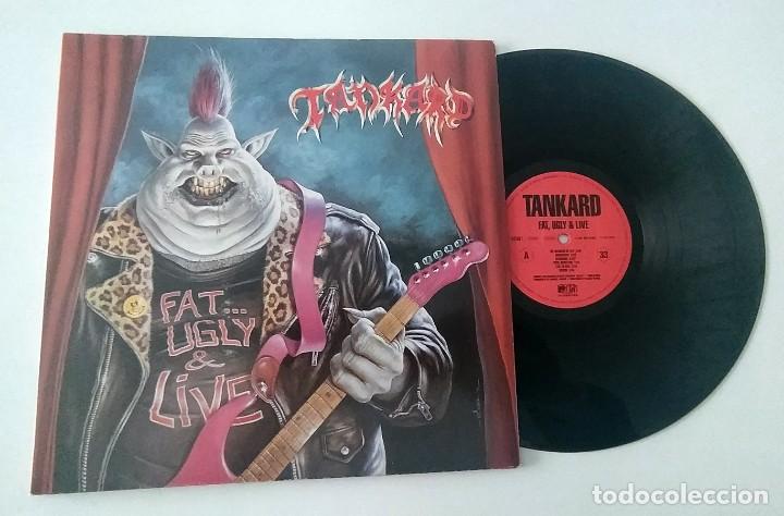 Discos de vinilo: LP TANKARD - FAT, UGLY & LIVE - Foto 3