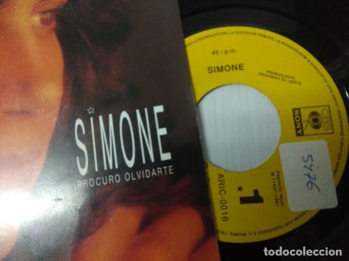 Discos de vinilo: SIMONE/PROCURO OLVIDARTE/SINGLE PROMOCIONAL. - Foto 2