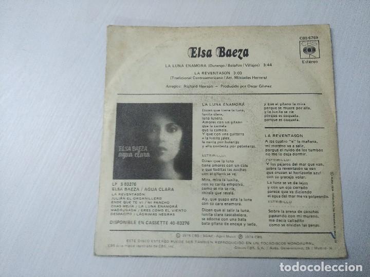 Discos de vinilo: ELSA BAEZA/LA LUNA ENAMORA/SINGLE. - Foto 3
