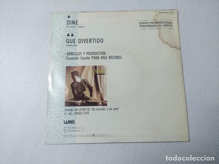 Discos de vinilo: PATRICIA/DIME/SINGLE PROMOCIONAL. - Foto 3
