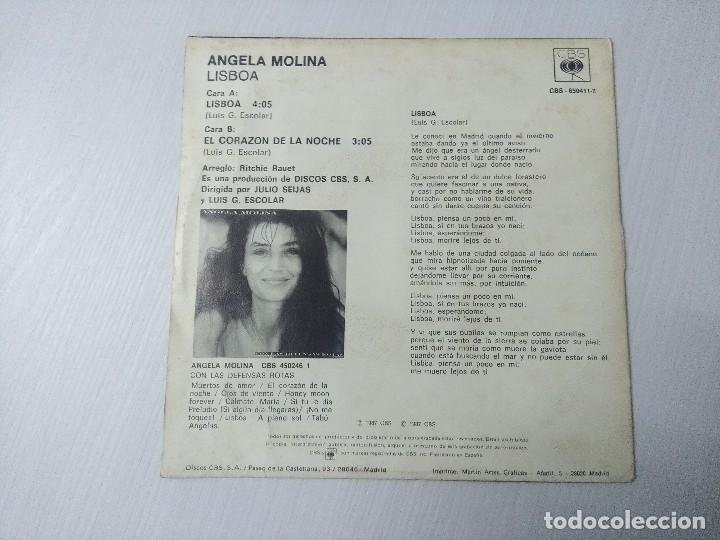 Discos de vinilo: ANGELA MOLINA/LISBOA/SINGLE PROMOCIONAL. - Foto 3