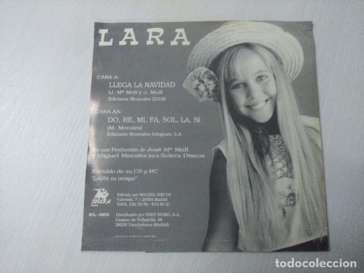 Discos de vinilo: LARA/LLEGA LA NAVIDAD/SINGLE. - Foto 3