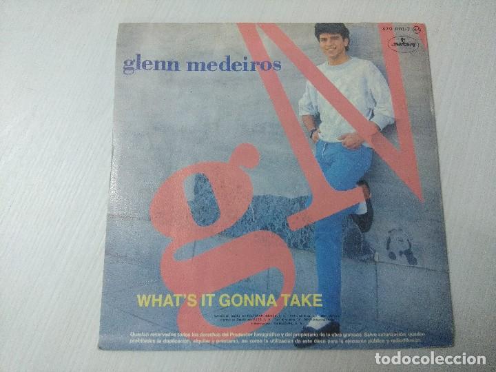 Discos de vinilo: GLENN MADEIROS/WHATS IT GONNA TAKE/SINGLE. - Foto 3