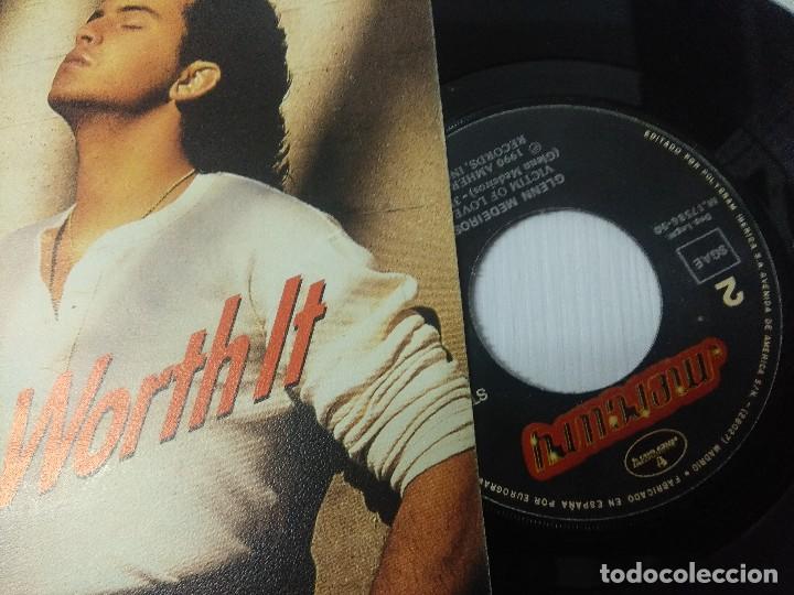Discos de vinilo: GLENN MADEIROS/SHE AINT WORTH IT/SINGLE. - Foto 2